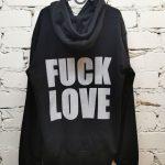 Džemperis su užrašu "FUCK LOVE"