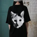 Organinės medvilnės unisex marškinėliai „CatRave“