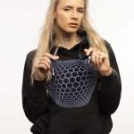 Džemperis su kapišonu "Geometric-Art-Blue"