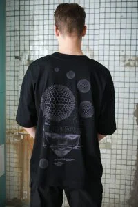 Organinės medvilnės unisex marškinėliai „Geometric-Art“
