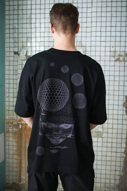 Organinės medvilnės unisex marškinėliai „Geometric-Art“